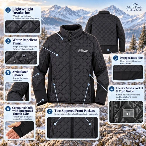 TRIMARK MENS XL Rougemont Hybrid Insulated Jacket Water Resistant w PUREVAX LOGO image 3