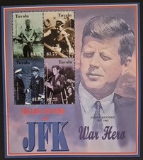 Tuvalu JFK War Hero mini sheet mint never hinged