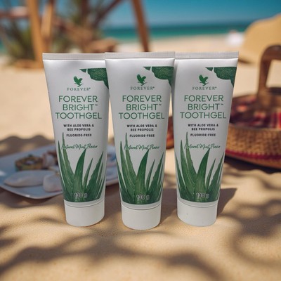 Forever  Living Bright Toothgel 3 Stück Zahnpasta Zahncreme 130g Ohne Fluoride
