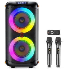 XMAS Party karaoke Machine with Microphone Built In 6.5" Subwoofer For iPhone/PC