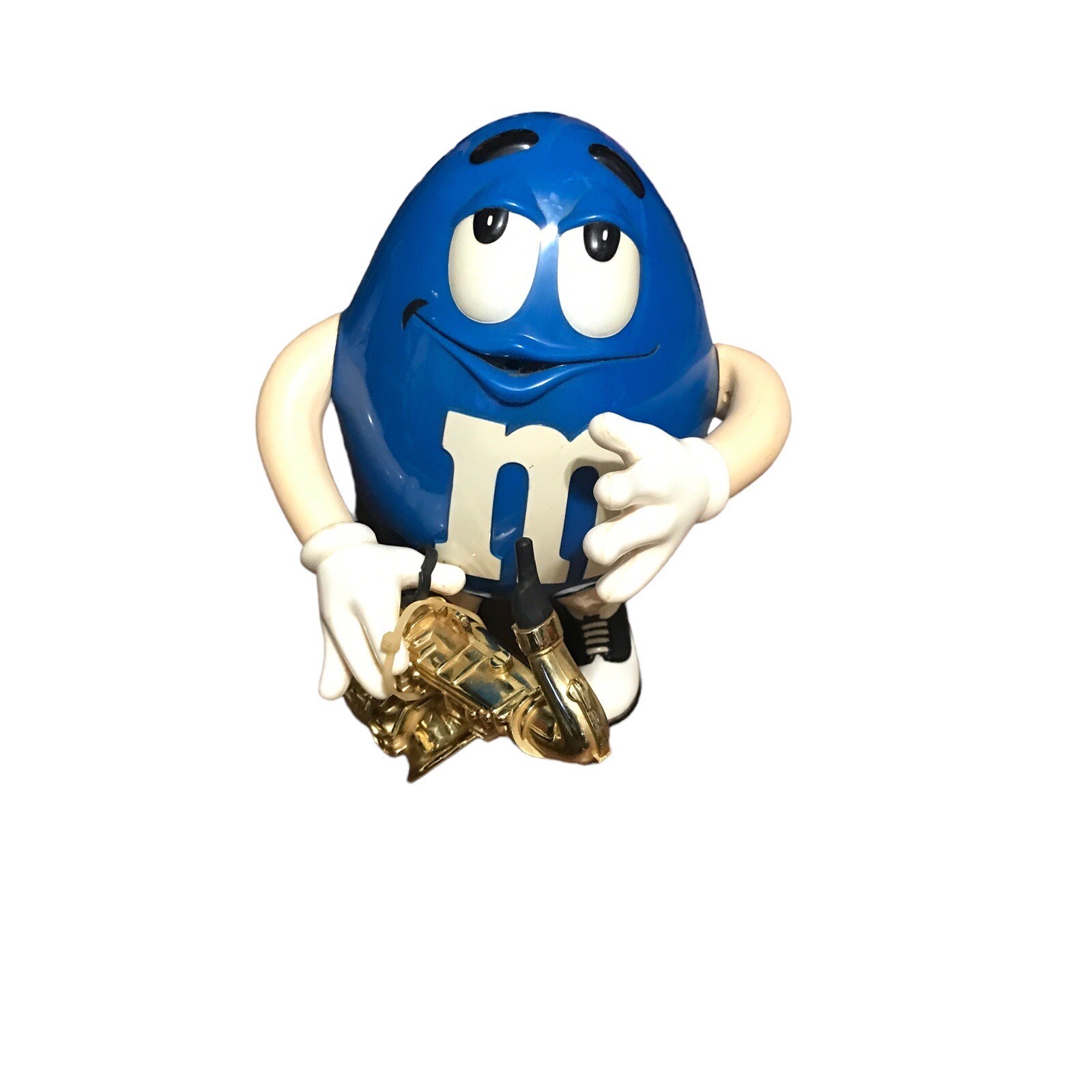 Vintage Blue M&Ms Saxophone Player Candy Dispenser eBay
