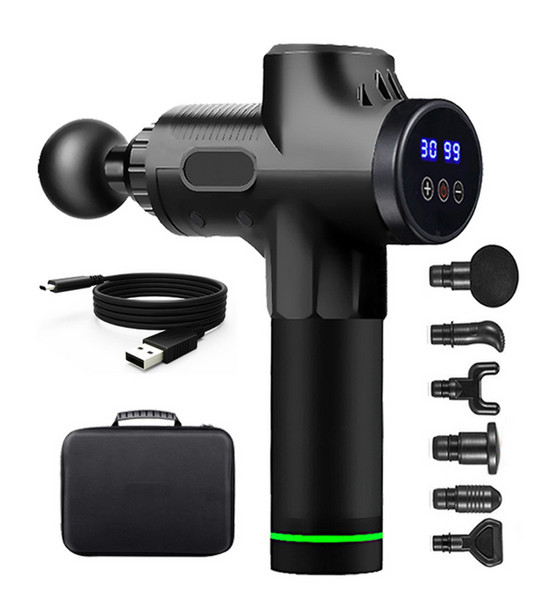 Pistola de masaje fascial pistola eléctrica masajeador para cuerpo cuello espalda alivio profundo del dolor