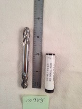1 NEW 3/8" DIAMETER CARBIDE END MILL 4 FLUTE. BALL. 7/8" LOC. DOUBLE END M985