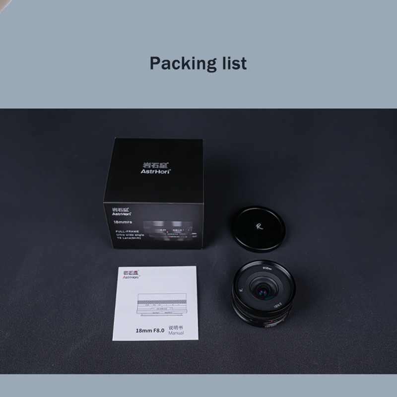 US AstrHori 18mm F8 Tilt-Shift Full Frame MF Lens for Canon RF Nikon Z Leica