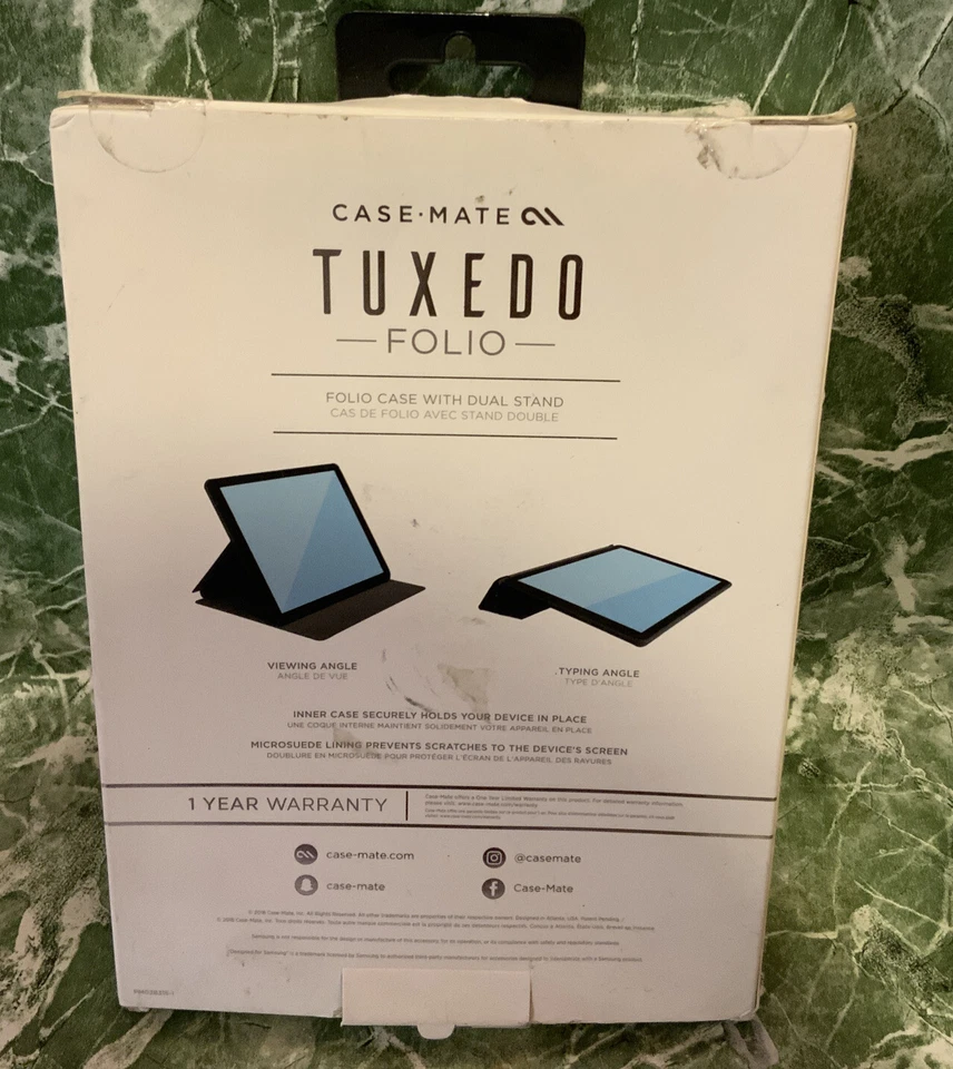 🌍 Funda Mate Esmoquin Folio,Funda Folio,Para Samsung Galaxy Tab A,Caja Dañada!!️ Foto 2 de 4