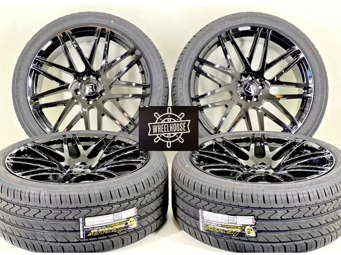 22x10 BRABUS GLOSS BLACK WHEELS RIMS TIRES MERCEDES G-WAGON G55 G500 G550 G63 G