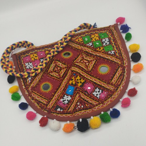 Indian Handmade Ethnic Designer Bohemian Multi Purpose Gypsy Banjara Shopper Bag - Picture 5 of 6