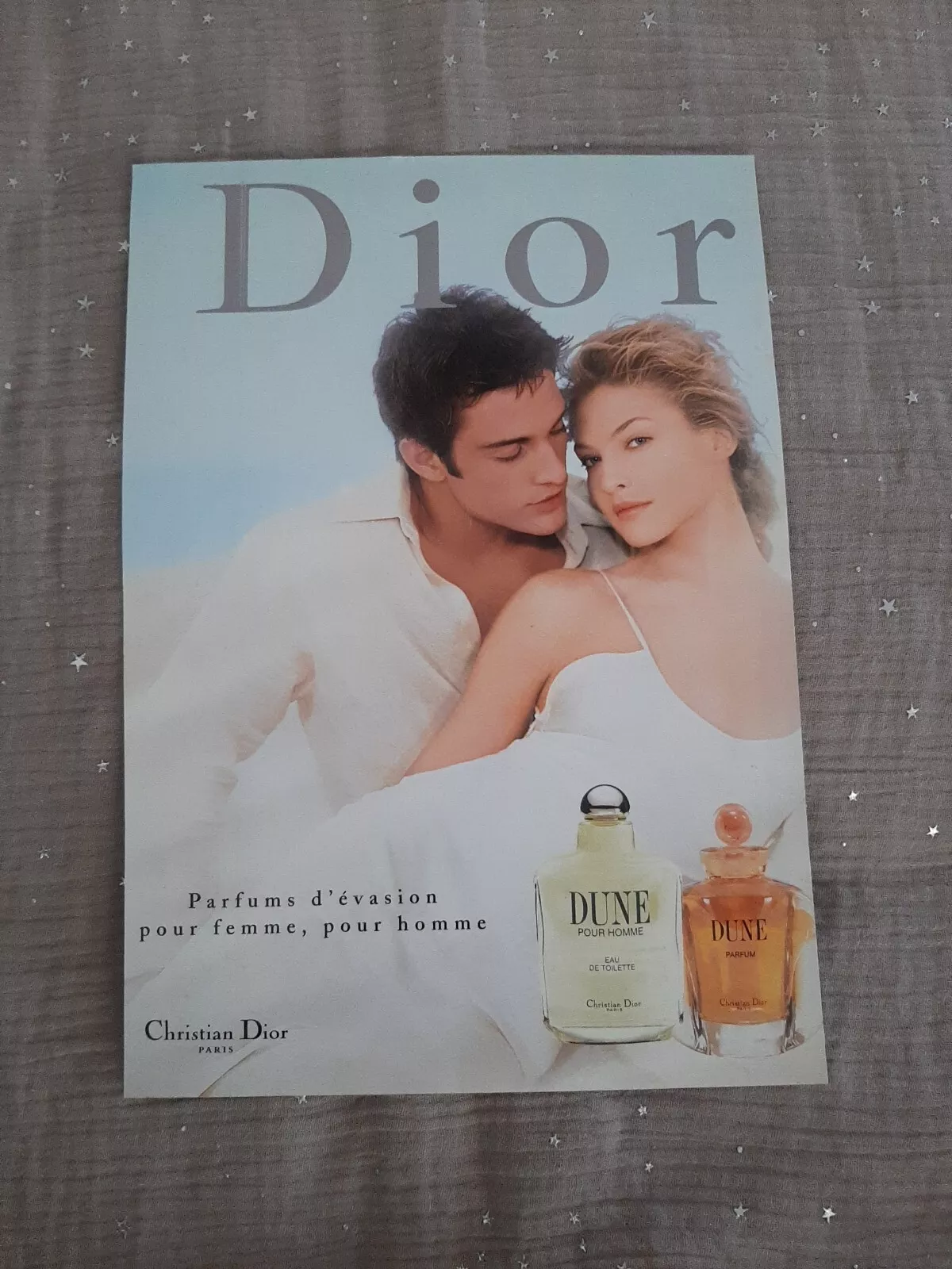 Publicité papier Parfum. Perfume Ad C. Dior Dune de 1998