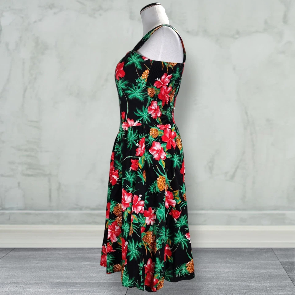 Vestido Rockabilly Vintage Royal Creations Talla S Estampado Piña Años 80 Hace 50 Foto 2 de 4