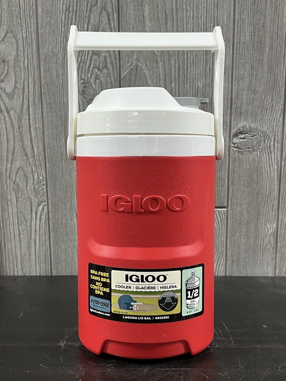 Igloo 1/2-Gallon Laguna Sport Beverage Jug with Hooks - Red NWT