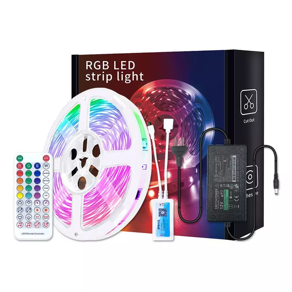 Led strip lights with 2024 remote for bedroom