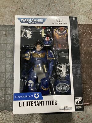 McFarlane Warhammer 40000 Lieutenant Titus Space Marine PLATINUM Edition Chase