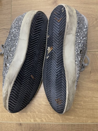 $600 Golden Goose Superstar 37 Sneakers Shoes Glitter Sequin White Rare 7 - Picture 8 of 9