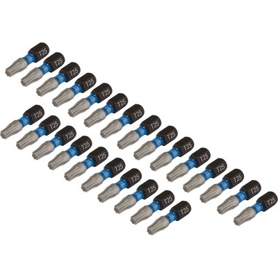 Draper Expert Impact Torx Screwdriver Bits T25 25mm Pack of 25