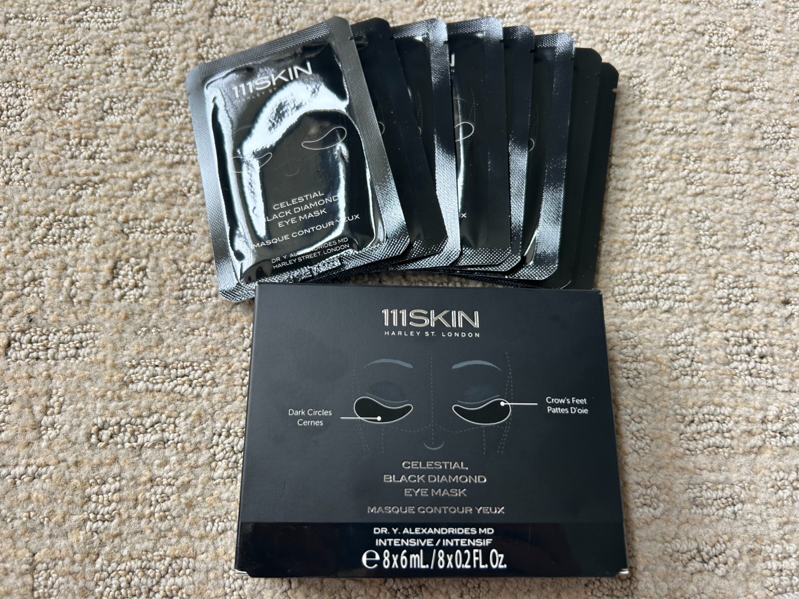 111SKIN Black Diamond Eye Mask Set - 8 Treatments, 6ML Each-image