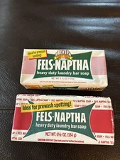 Fels Naptha Heavy Duty Laundry Bar Soap 6.5 oz Vintage Original Purex USA Two