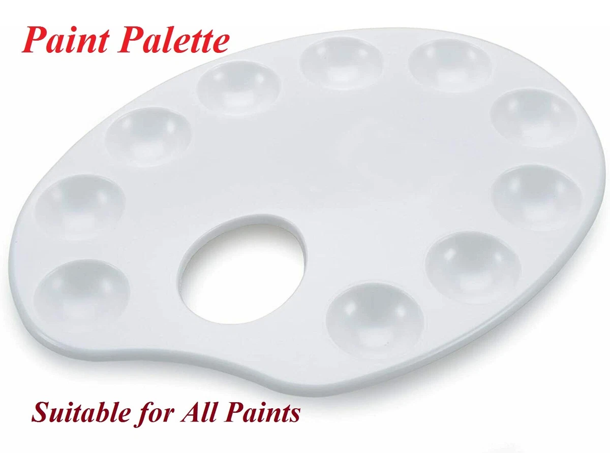 Small White Plastic Palette Paint Tray Palette, Kids Paint Palette