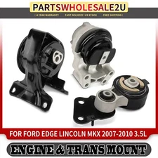 3x Engine Motor & Transmission Mount & Torque Strut Mount for Ford Edge 07-10