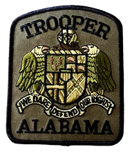 ALABAMA STATE TROOPER GREEN PATCH (PD8) SHOULDER INSIGNIA