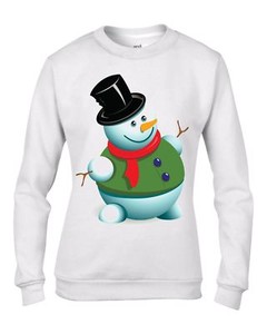 Muñeco Nieve Navidad Mujer Sudadera - Regalo Jersey de Navidad | eBay