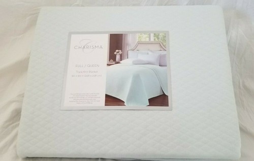 Charisma Triple Knit Blue Full / Queen Blanket $120 NIP - Picture 3 of 10