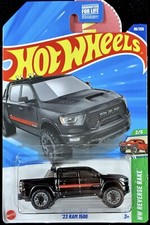 Hot Wheels Dodge '23 Ram 1500 Black with Red Stripe, Licensed,6.2L Hemi V8