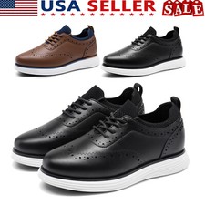 Boy's MaxFlex Dress Sneakers Oxfords Casual Wingtip Lace UP Brogue Shoes