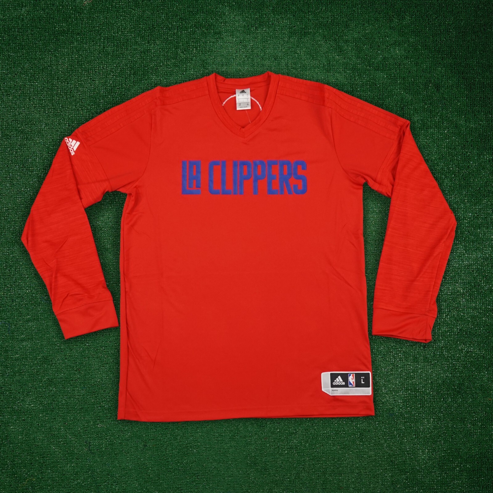 Красная мужская тренировочная рубашка LA Clippers NBA Adidas для стрельбы