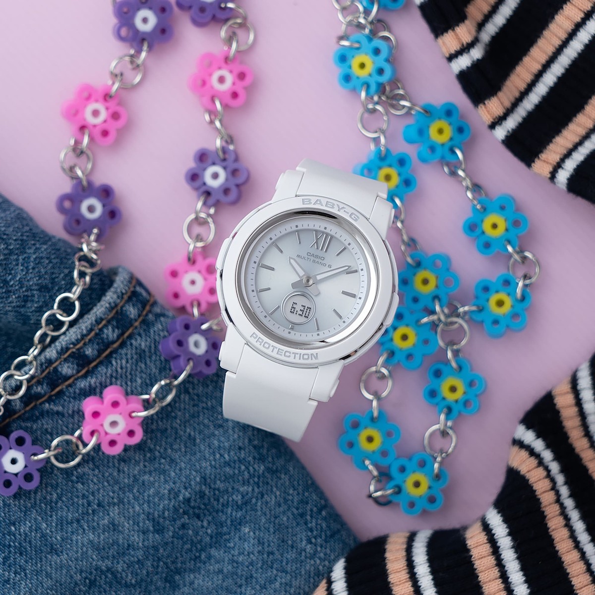 CASIO BABY-G BGA-2900-7AJF Radio Solar Analog Digital Watch White