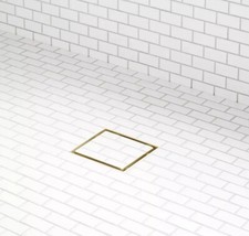 Signature Hardware SH439021BG 4" Cohen Square Tile-in Shower Drain- Brushed Gold