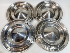 Vintage Chevy Chevrolet 1955 Bel Air Oem 14.5 Chrome Hub Caps Wheel Covers