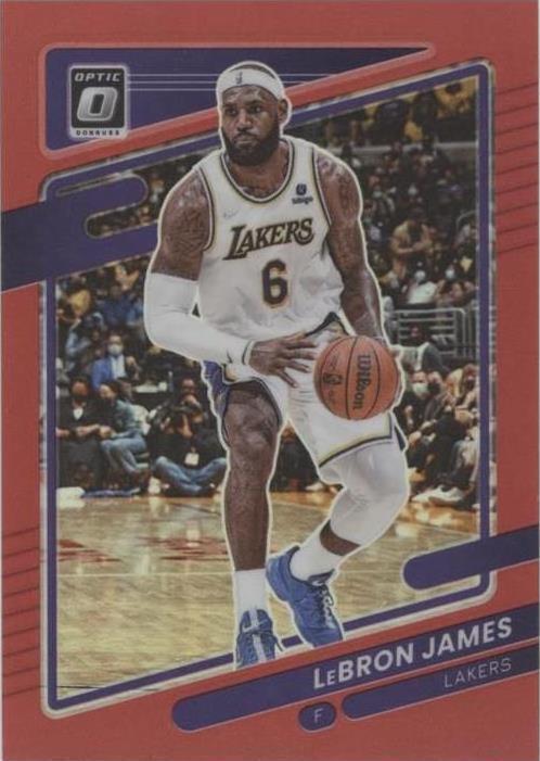 2021-22 Panini Donruss Optic - LeBron James #41 Red Prizm /99 for