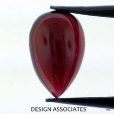 RED GARNET 9 x 7 MM PEAR CUT CABOCHON 2 PIECE SET ALL NATURAL