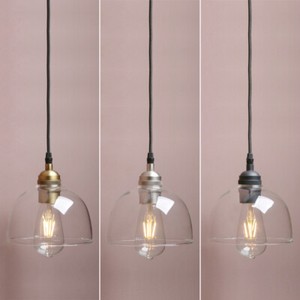 6 9 Vintage Industrial Clear Glass Bowl Lampshade Ceiling Pendant Light Fixture 6 9 Vintage Industrial Clear Glass, Glass Bowl Light Shade