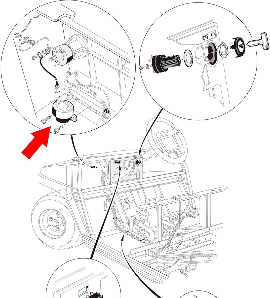 1999 E-Z-GO Precedent i3 Golf Cart Reverse Buzzer for Yamaha Club