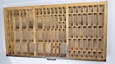 VTG Hamilton Wood Printers Drawer Letterpress Tray Typeset Shadowbox 89 Slots