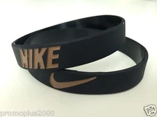Nike Sport Baller black with Gold Silicone Rubber Bracelet Wristband