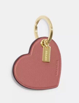 Coach Signature Hear Key Ring Keychain - Gold (91478) New | eBay