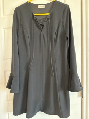 blue long sleeve tie dye dress Althea Flare Mudmee Tie Dye Dress