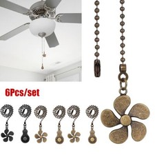 Ceiling Fan Light Bulb Pull Chain Beaded Ball Extension Connector Home Decor Set