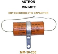 Vintage Astron Minimite Capacitor 30 MFD 200 VDC TESTED 47 MFD TONE CAP.
