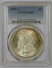 1890-S Morgan Silver Dollar Coin Graded MS63 by PCGS