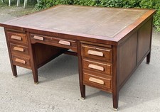 AMAZING LARGE VICTORIAN STYLE MAHOGANY  PARTNERS DESK  10 DRAWERS WE DELIVER