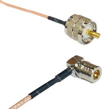 RG316 PL259 UHF Male to QMA MALE ANGLE RF Cable Rapid-SHIP LOT
