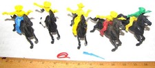 Lido 70mm five soft plastic swivel cowboys horses 2 accessories