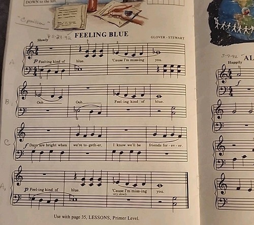 Método David Carr Glover para piano PERFORMANCE Primer Level 1990 Belwin Mills - Imagen 10 de 11