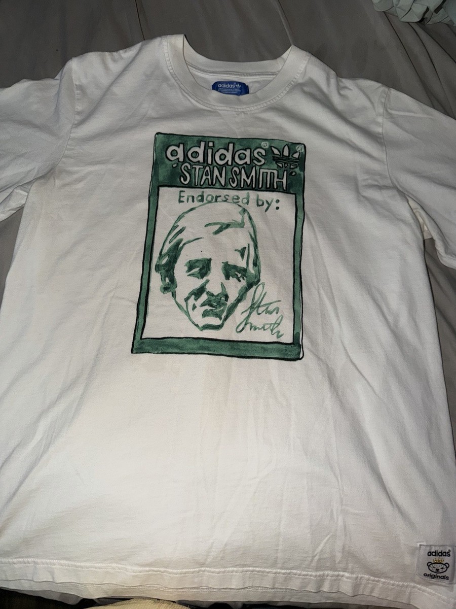 adidas Originals NIGO Stan Smith T-Shirt L White Heavyweight Tee 