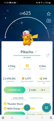 Pokemon Go Shiny Pikachu Go Tour White/Pink Cap