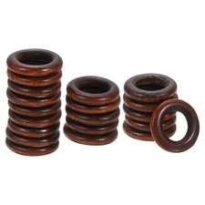 20Pcs 30mm Natural Wood Rings 6mm Thick Solid Wooden Circles for DIY Crafts