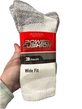 Socks Power Cushion Three Pair Pack Large Wide